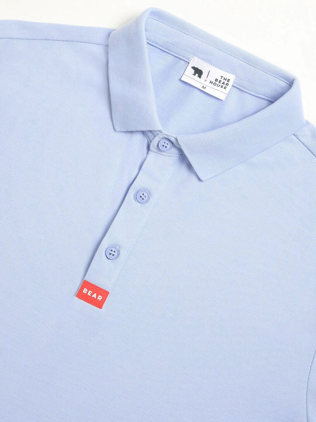THE BEAR HOUSE Polo Collar Short Sleeves Slim Fit T-shirt