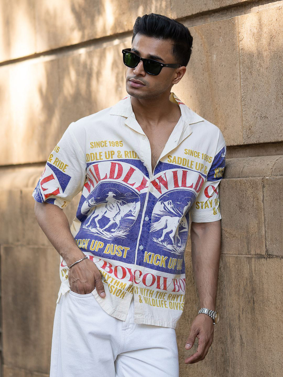 Powerlook Men Opaque Printed Casual Shirt