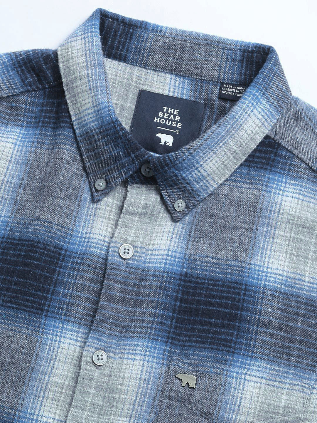 THE BEAR HOUSE Men Slim Fit Tartan Checks Opaque Checked Casual Shirt