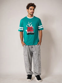 The Indian Garage Co Men Bugs Bunny Graphic Printed Pure Cotton Relaxed Fit T-shirt