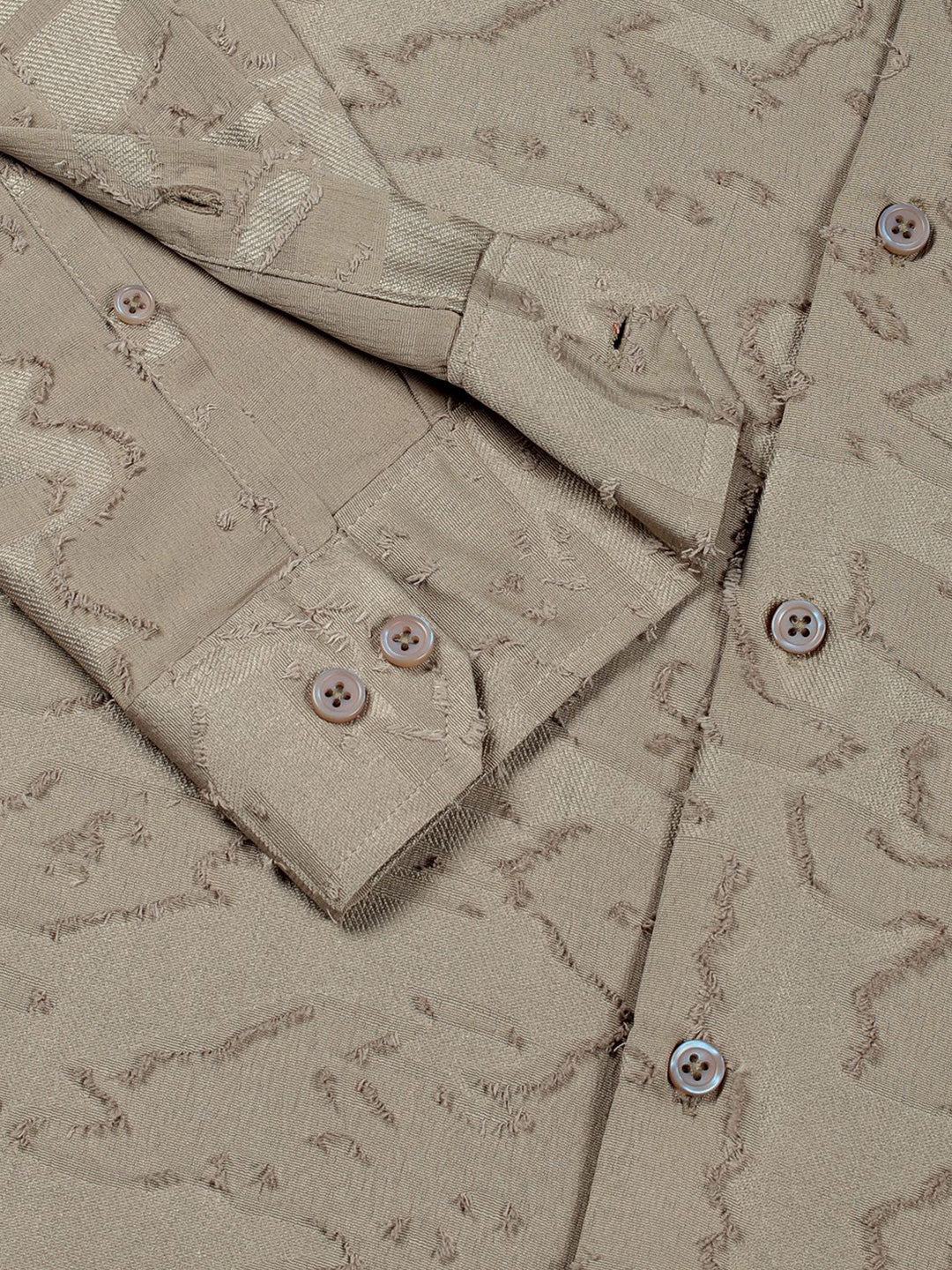 Thomas Scott Men Premium Spread Collar Textured Textured Slim Fit Casual Shirt