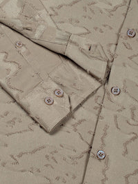 Thomas Scott Men Premium Spread Collar Textured Textured Slim Fit Casual Shirt