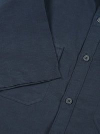 Thomas Scott Men Classic Slim Fit Spread Collar Solid Linen Casual Shirt