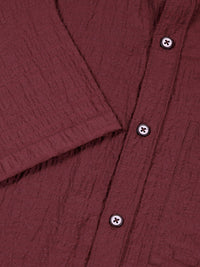 Thomas Scott Men Smart Slim Fit Spread Collar Textured Casual Shirt