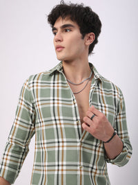 VASTRADO Classic Slim Fit Opaque Checked Pure Cotton Casual Shirt