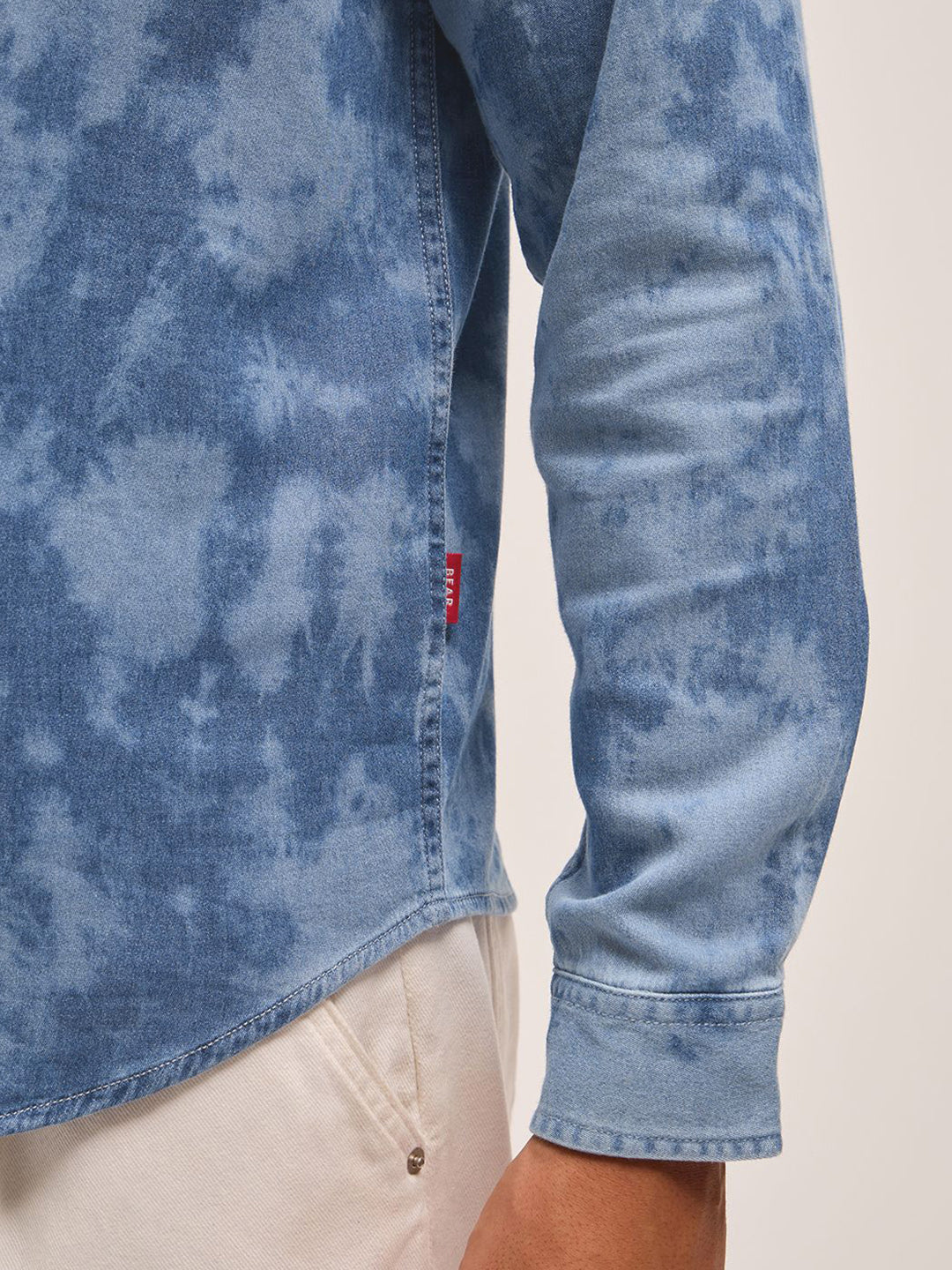 THE BEAR HOUSE Relaxed Fit Dyed Effect Casual Shirt