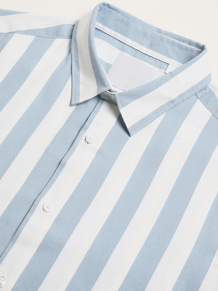 THE BEAR HOUSE Men Slim Fit Striped Casual Shirt