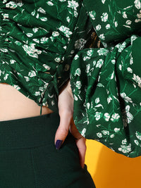 STREET 9 Gorgeous Green Floral Top