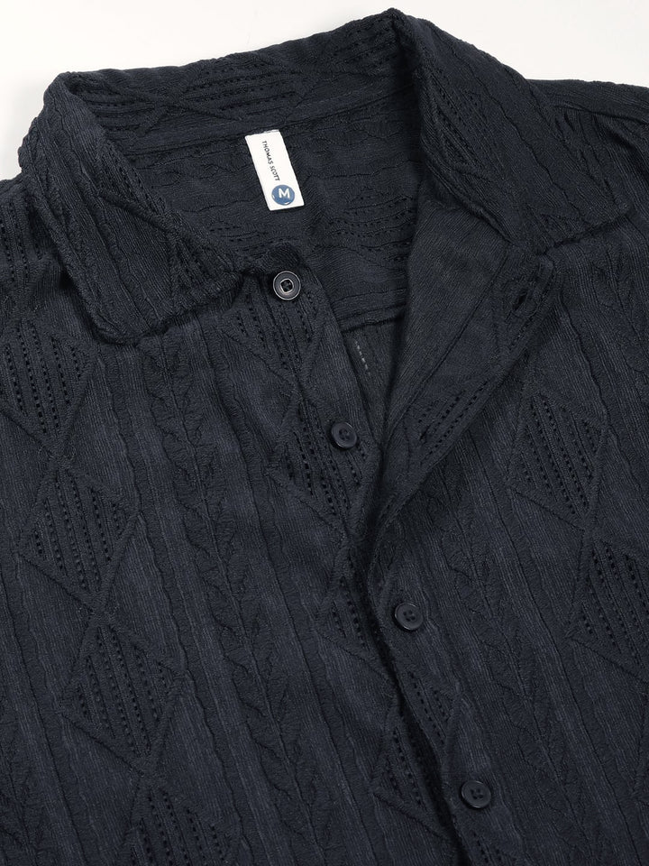 Thomas Scott Men Premium Semi Sheer Casual Shirt