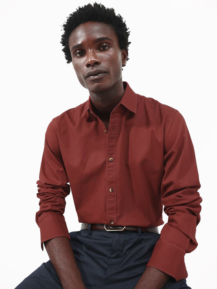 RARE RABBIT Men Arlet Regular Fit Spread Collar Shirt