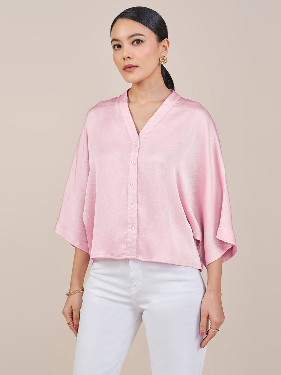 AND Women Extended Sleeves Shirt Style Top