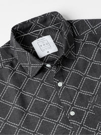 VASTRADO Men Classic Slim Fit Geometric Printed Casual Shirt