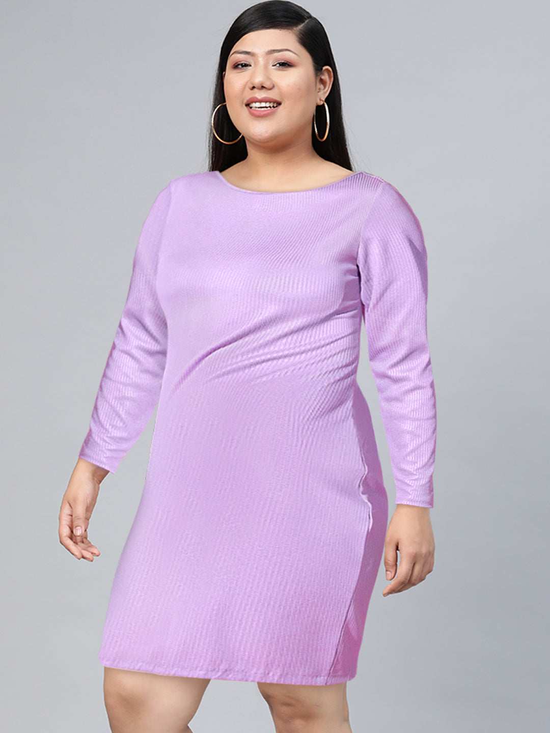 Tokyo Talkies Lavender Bodycon Twisted Back Cutout Mini Dress
