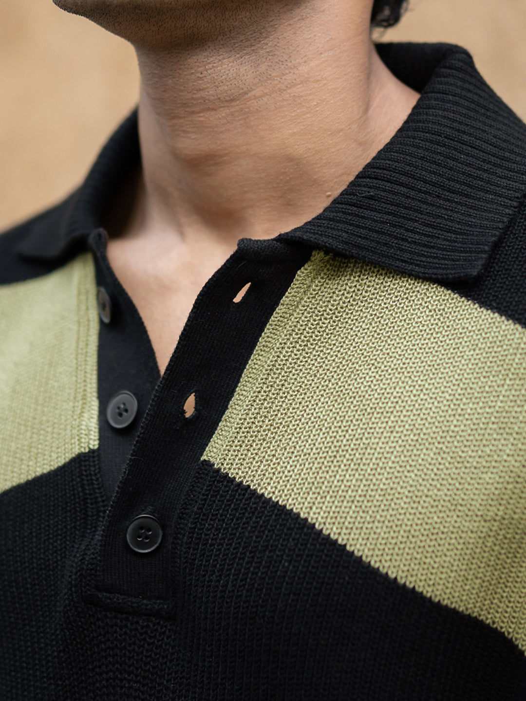 Powerlook Men Striped Polo Collar T-shirt