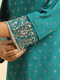 W Ethnic Motifs Printed Pure Cotton Anarkali Kurta