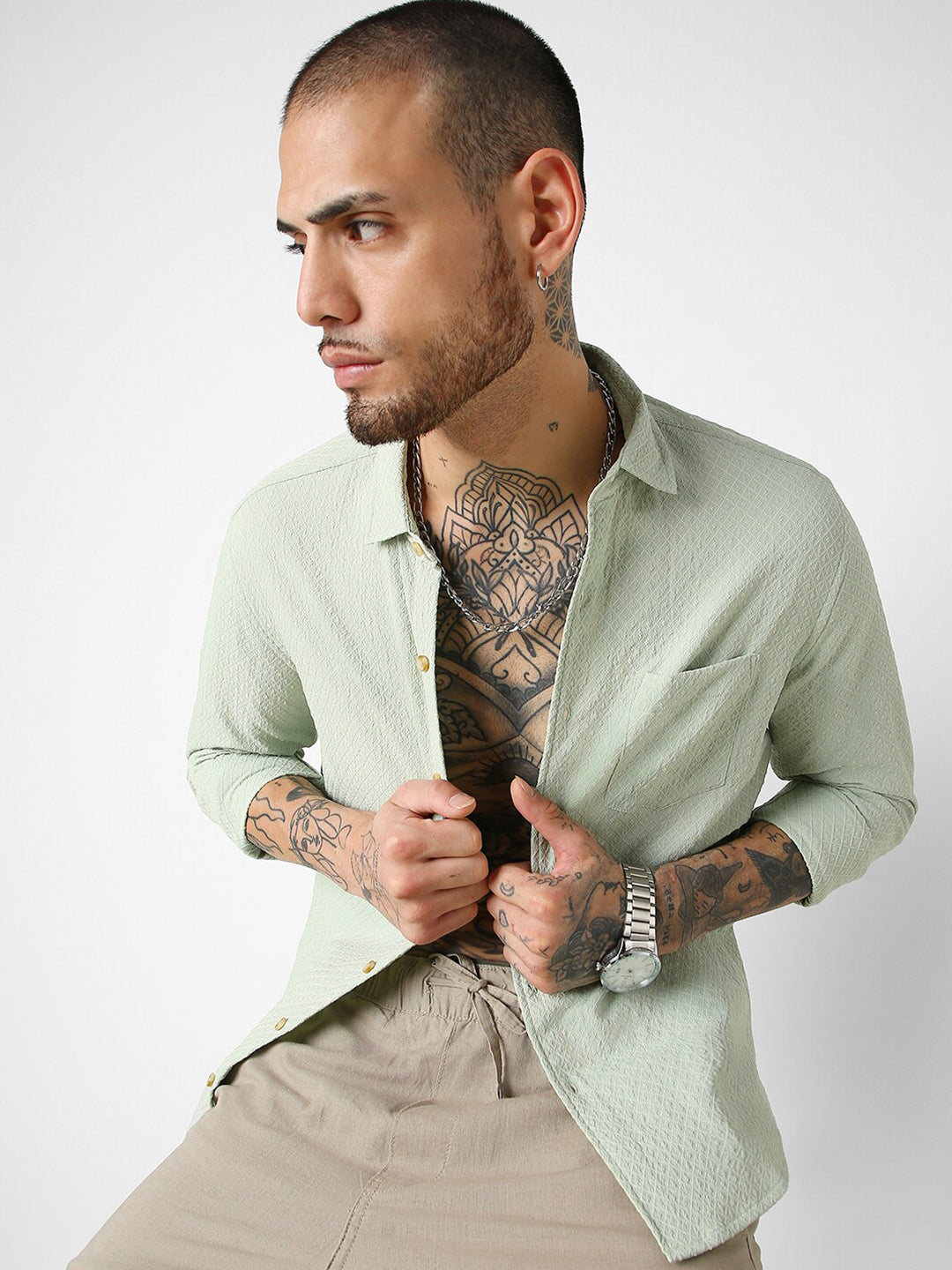 VASTRADO Men Classic Slim Fit Casual Shirt