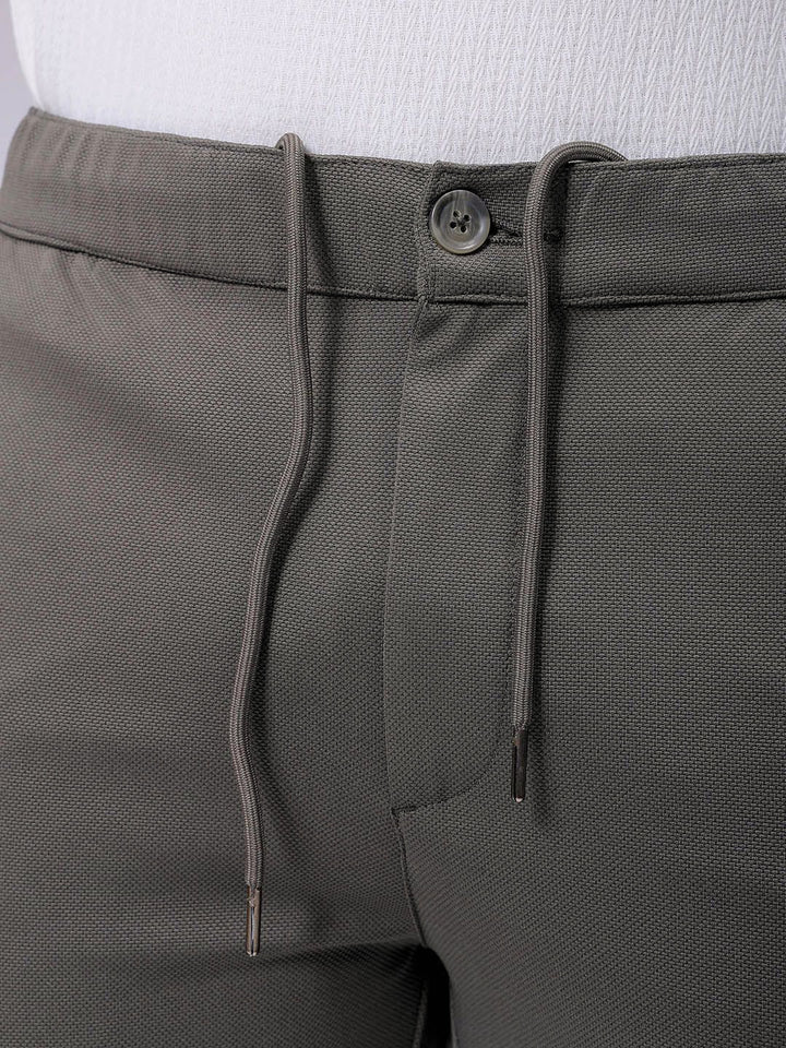 The Indian Garage Co. X Luxe Men Textured Slim Fit Trousers