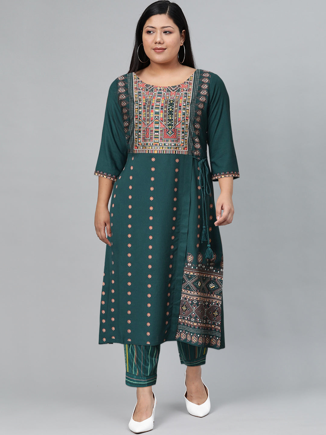 W Women Ethnic Motifs Printed Layered Kurta