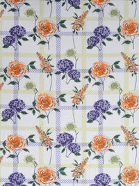 BOMBAY DYEING Florentine White Floral Pure Cotton 144TC Queen Bedsheet Set 2.28 m X 2.54m