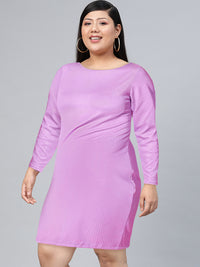 Tokyo Talkies Lavender Bodycon Twisted Back Cutout Mini Dress