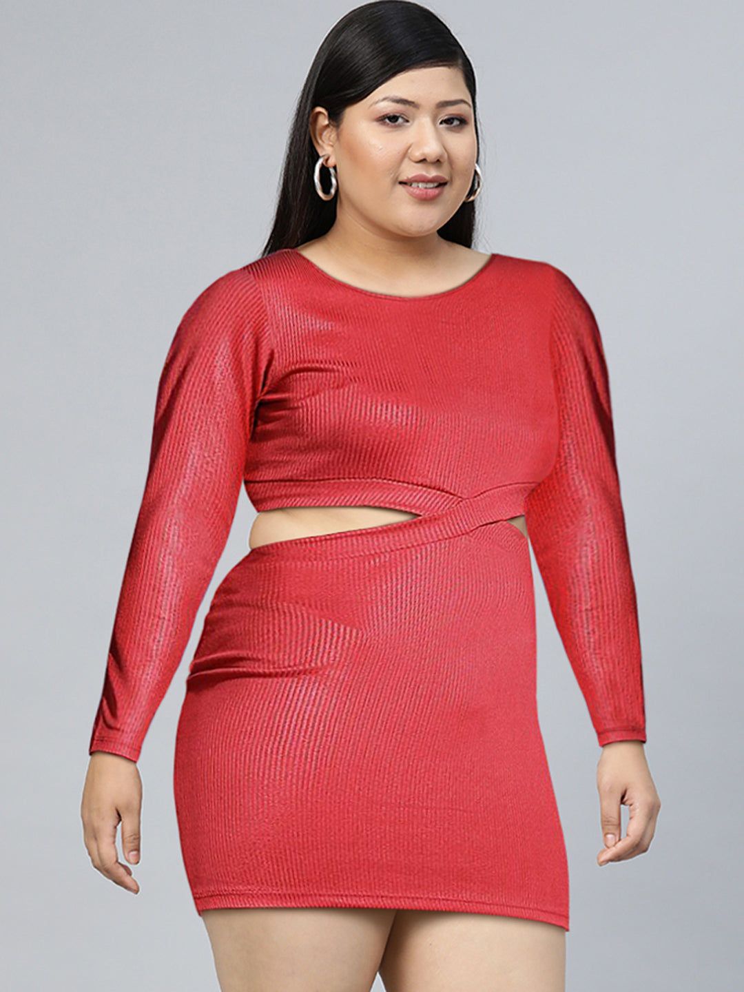 Tokyo Talkies Red Party Bodycon Mini Dress