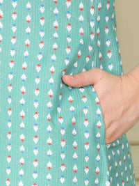 W Women Geometric Printed Flared Sleeves Sequinned Kurta