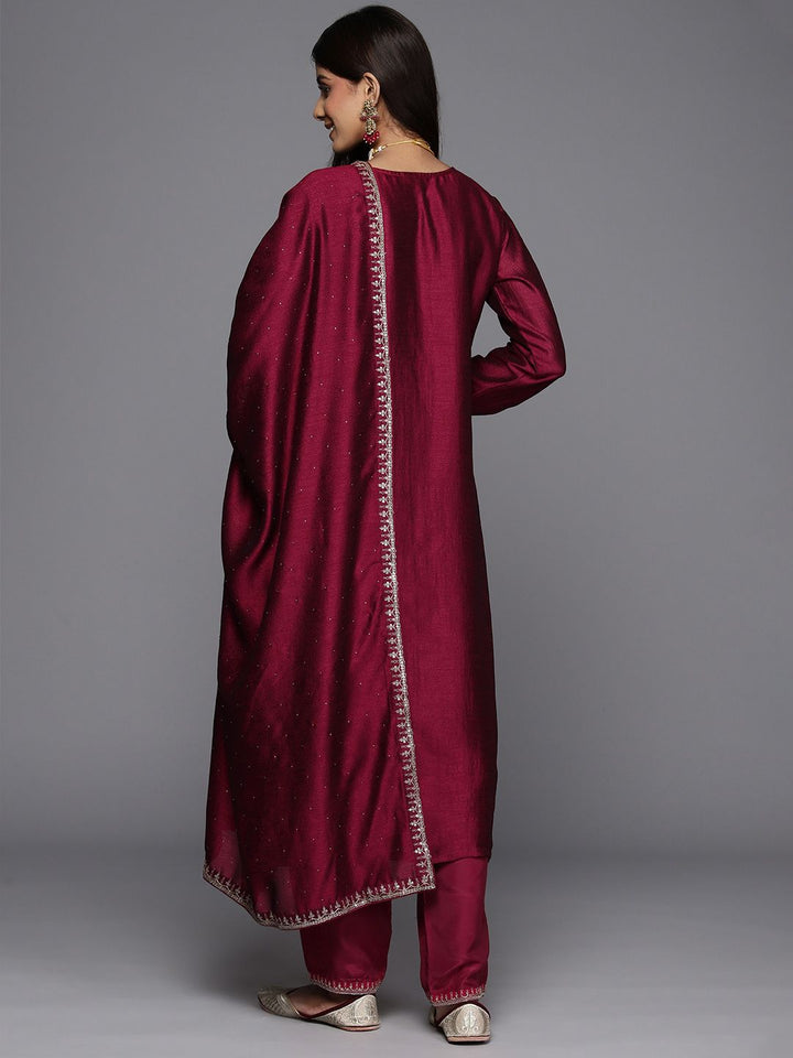 Indo Era Ethnic Motifs Embroidered Regular Sequinned Kurta with Trousers & Dupatta