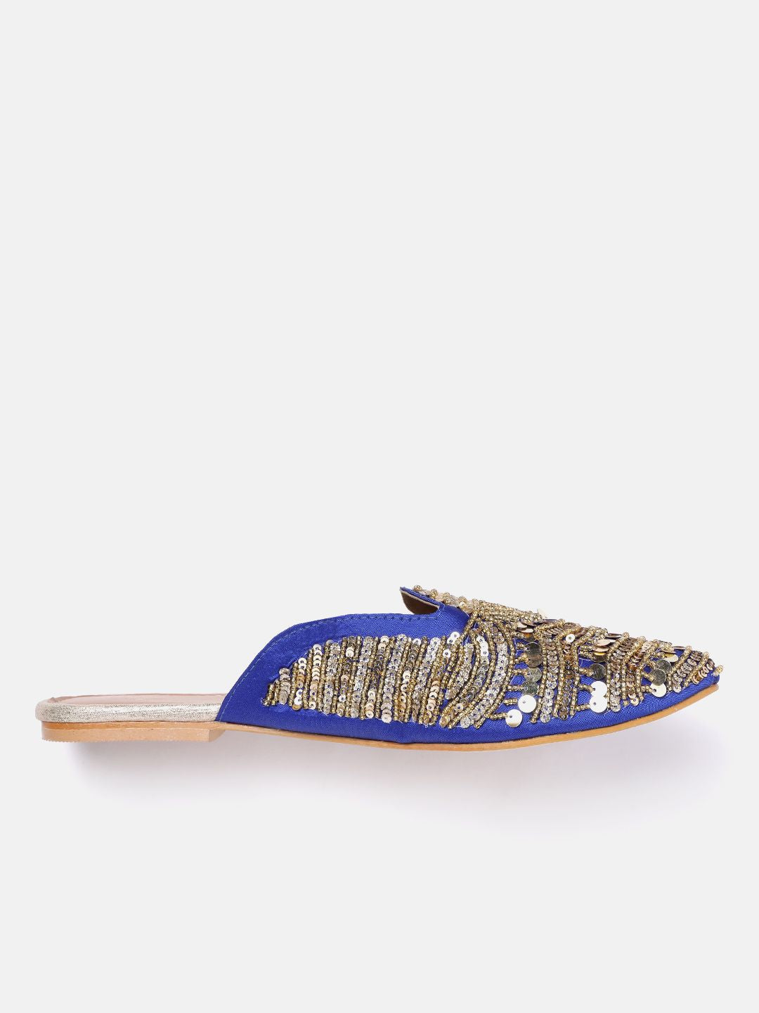 House of Pataudi Women Embellished Ethnic Mules Flats