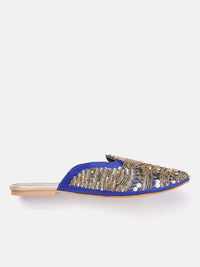 House of Pataudi Women Embellished Ethnic Mules Flats