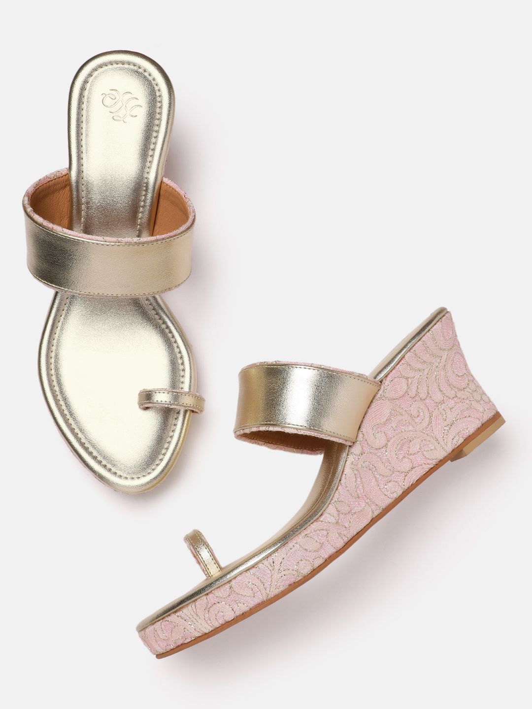House of Pataudi Ethnic Wedge Heels