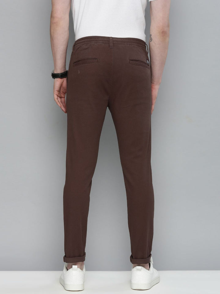 The Indian Garage Co Men Brown Slim Fit Chinos Trousers