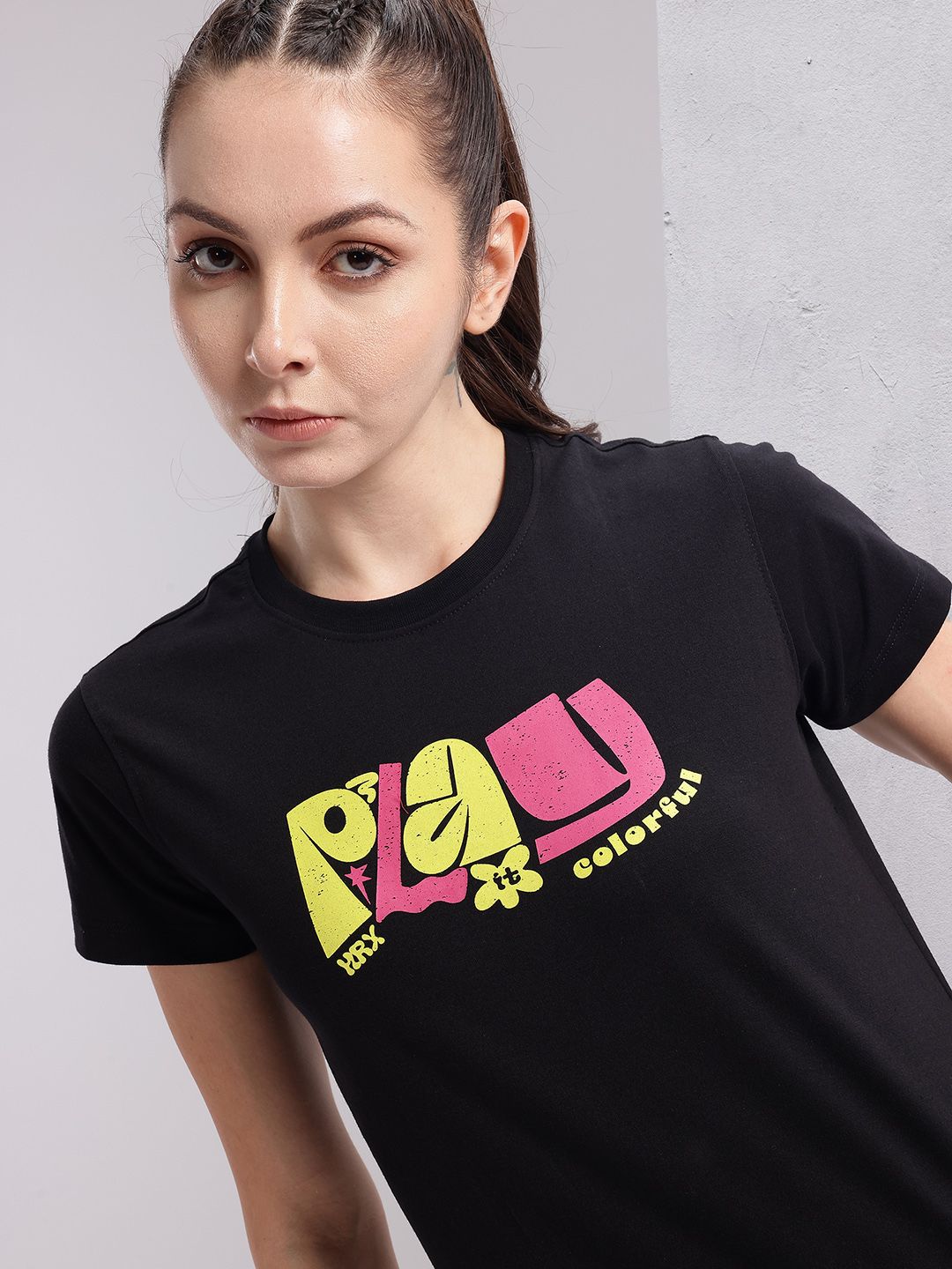 HRX by Hrithik Roshan Typography Printed T-shirt