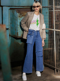 SASSAFRAS Women Light Fade Stretchable Jeans