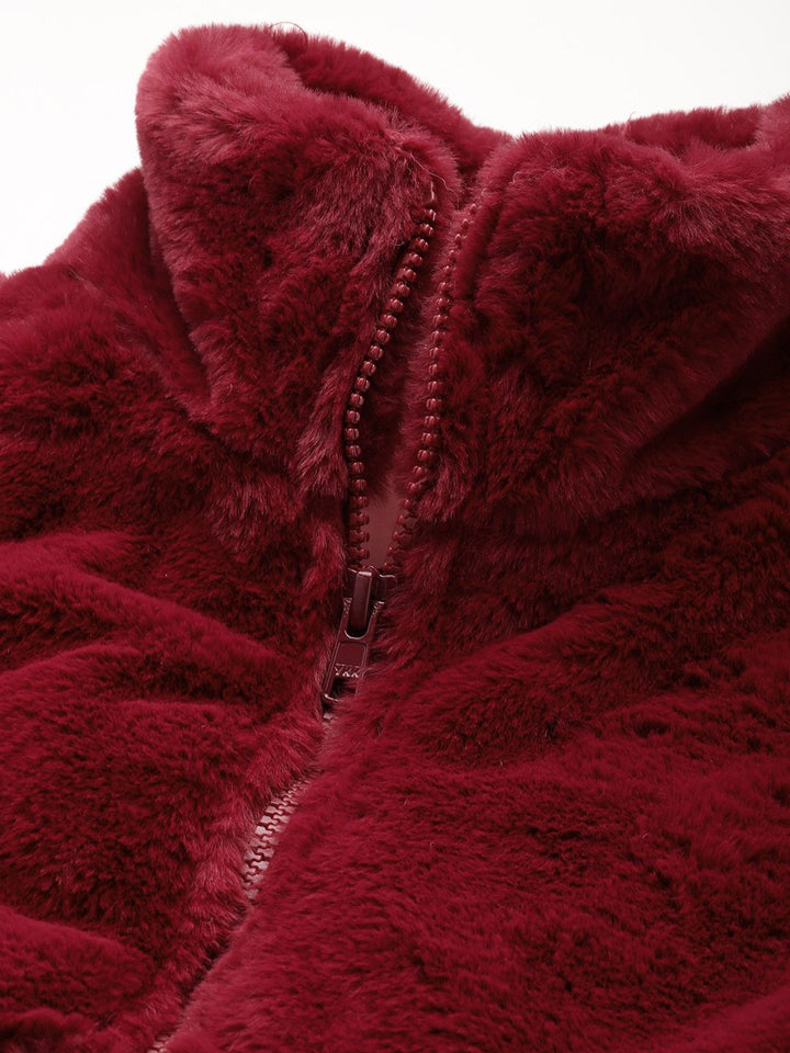 all about you Faux-Fur Detail Padded Jacket
