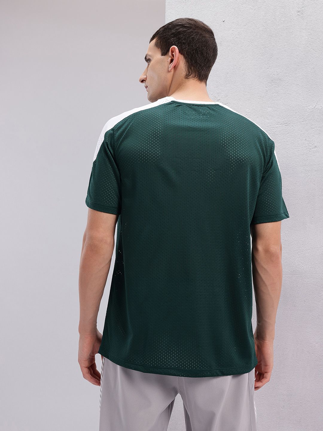 HRX by Hrithik Roshan Brand Logo Print Perforated Training T-shirt