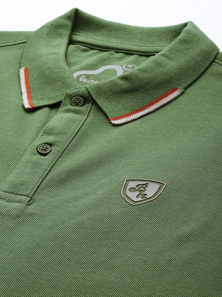 Menjadi T-Shirt Kapas Polo Lelaki Manusia