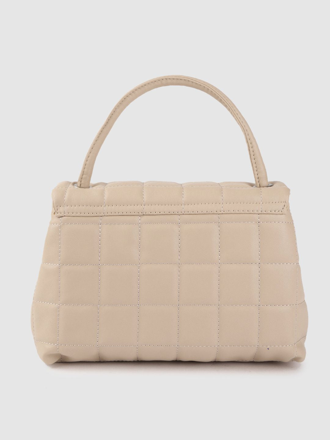 Lino Perros Beige Quilted Satchel
