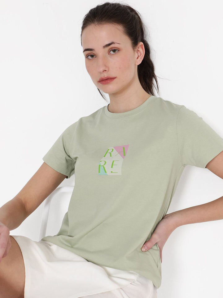 RAREISM HANNA Round Shaped Short Sleeves Cotton T-shirt