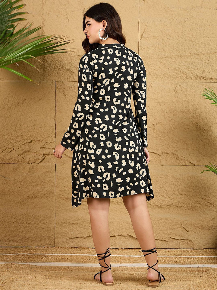 Berrylush Women Animal Printed High-Low Tunic