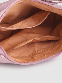 Lino Perros Women Lavender Solid Structured Baguette Bag