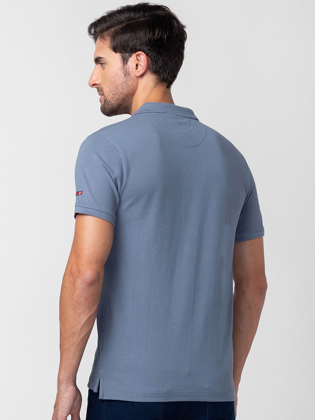 Being Human Clothing Men Pure Cotton Striped Polo Collar T-shirt