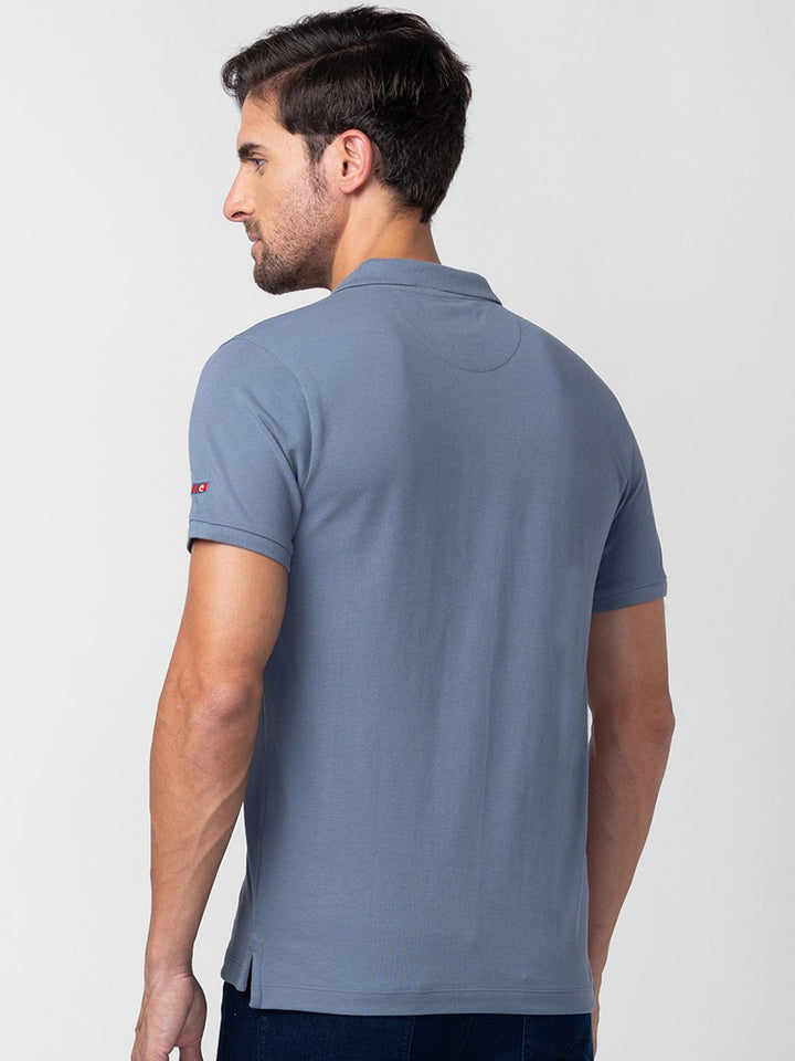 Being Human Clothing Men Pure Cotton Striped Polo Collar T-shirt