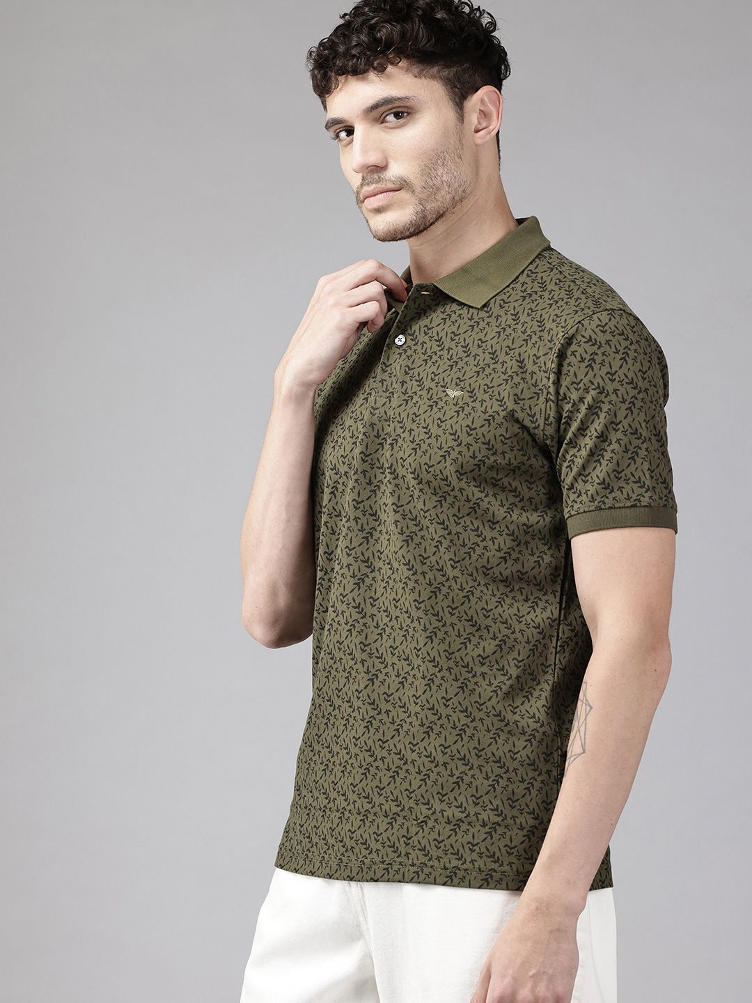 Park Avenue Conversational Printed Polo Collar T-shirt