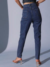 STREET 9 Women Comfort Tapered Fit High-Rise Light Fade Jeans