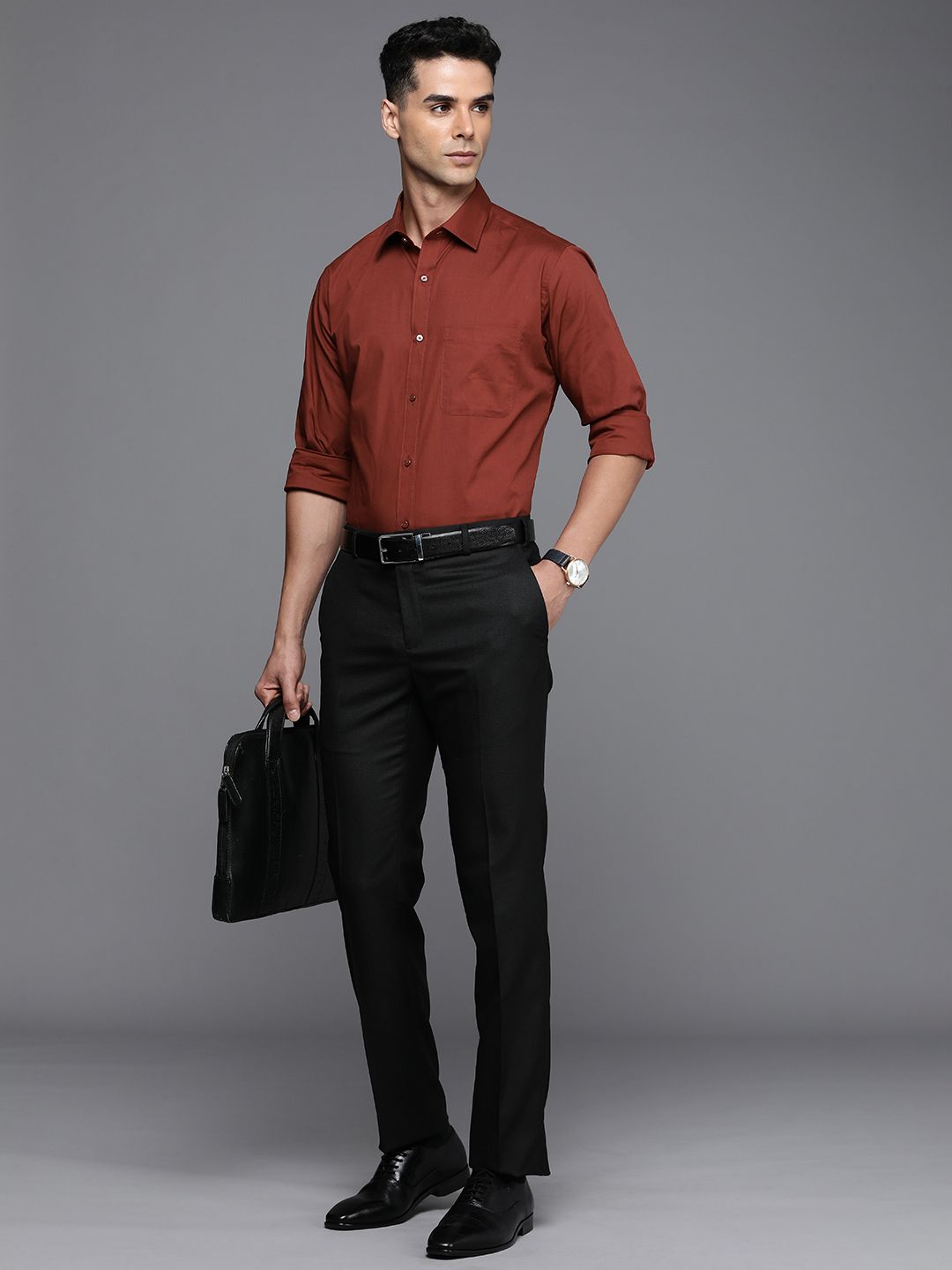 Raymond Pure Cotton Slim Fit Opaque Formal Shirt