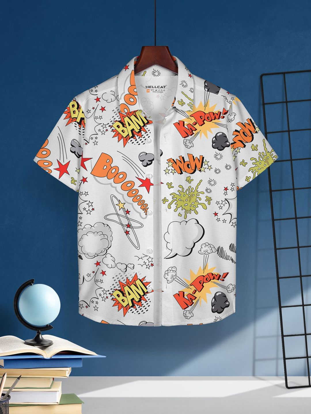 HELLCAT Boys Pack of 2 Cotton Opaque Printed Casual Shirt