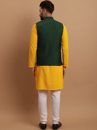 SOJANYA Embroidered Regular Pure Cotton Kurta with Churidar