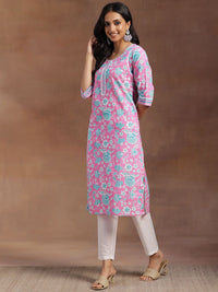 Libas Women Floral Printed Gotta Patti Floral Kurta