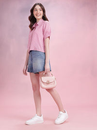 DressBerry Women Floral Printed Casual Crop Shirt