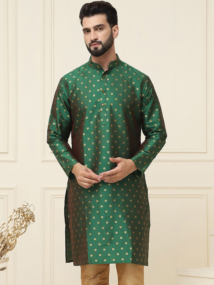 SOJANYA Men Green Kurta